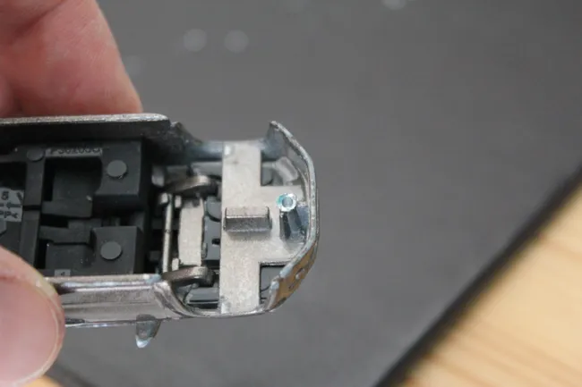 drilled hole in stem