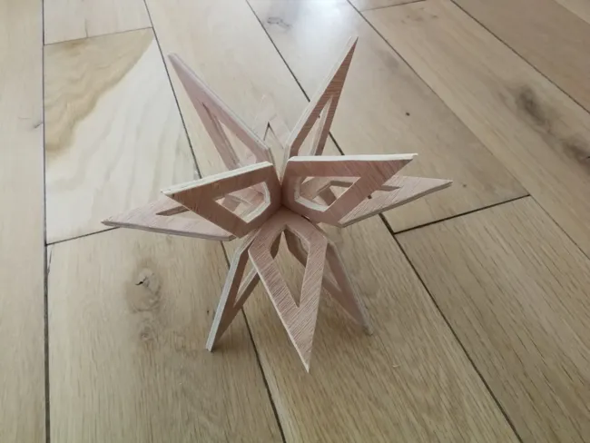 Christmas wooden star decoration