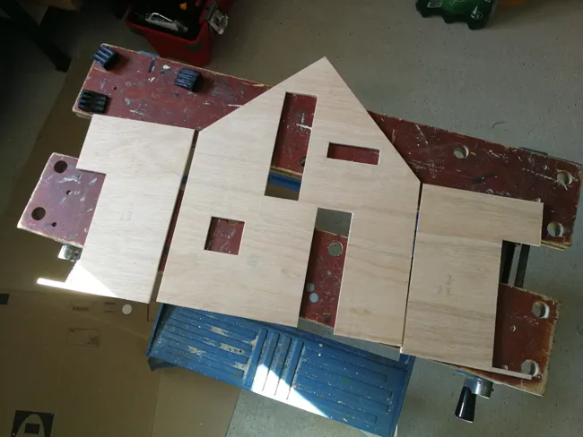 Cutting the wooden panels