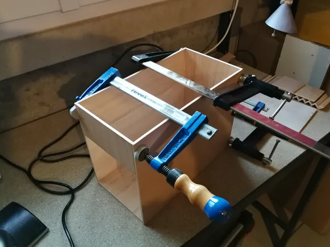 Gluing the panels together