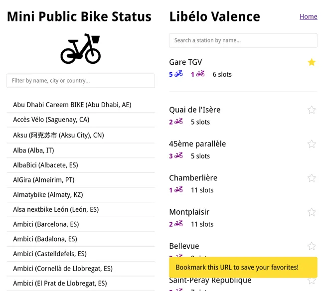 Screenshot of the webapp